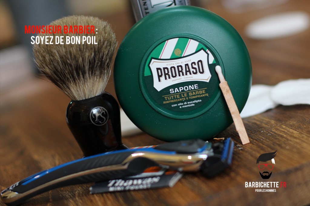 Monsieur Barbier - Le blaireau et le savon à barbe